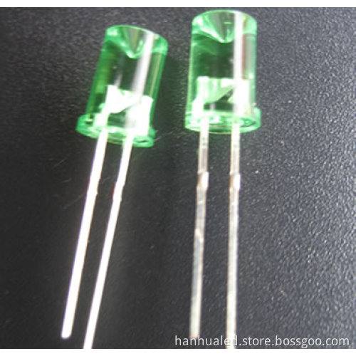 3mm/5mm/8mm/10mm Concave Green DIP LED Component